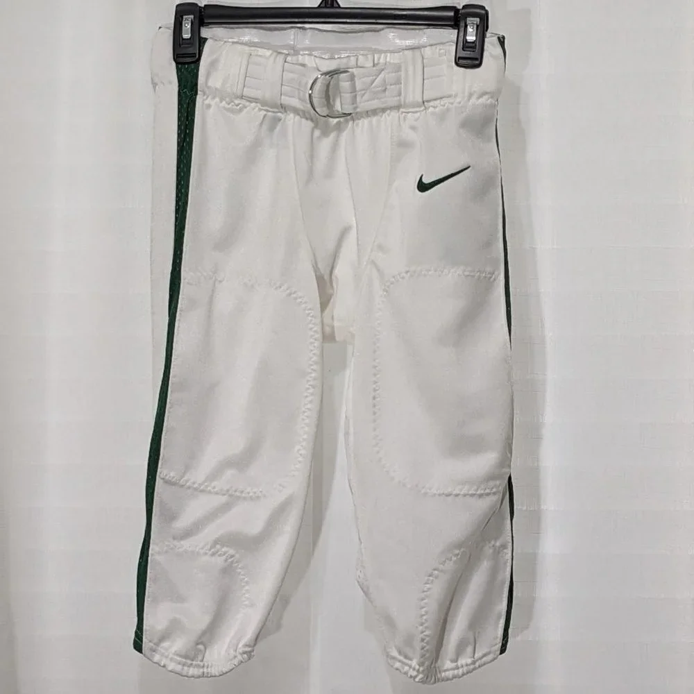 NIKE Alpha Elite Team Engineered Football Pants White / Green Striped Small NWT - Picture 1 of 9